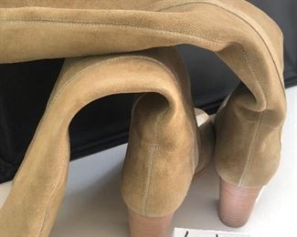 ot 9147. $75.00. Bruno Frisoni Tall Boots with Heel, Made in Italy, marked "Vero Cuoio" which means "True Leather" in size 9. Inside the boot on the sole is marked Bruno Frisoni - who by the way was the most well known designer of hand-made Italian Shoes in the 1950's,   His name is carried on by various private label shoemakers.  He carried on the Roger Vivier collection after the latter died.   