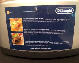 Lot 9235. $200.00  DeLonghi Gelato Maker - GM6000 - Never Used.  These have sold for $240-250 USED on eBay - this has never been used.