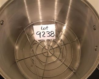 Lot 9238.  $40.00.   Victorio Stainless Steel canner. 13"Di x 9.5"T.
