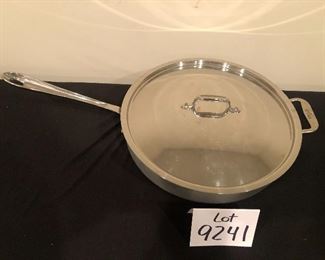 Lot 9241.  $150.00.  All Clad fry pan with lid.  Fabulous Condition