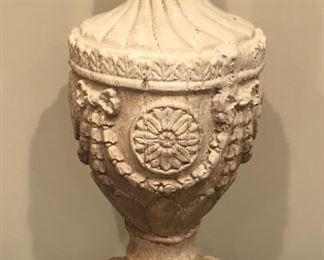 Lot 9243.  $30.00. .  Plaster garden art. (26" H x 10"W). Interesting piece.  