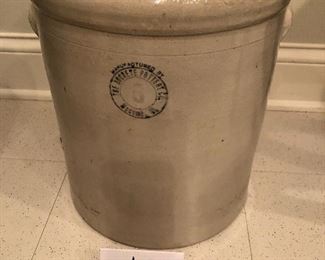 Lot 9248.  $50.00.  Buckeye Pottery Co., Macomb, IL - Crock #6 - has small crack near top of crock. (1" Diam14"T)