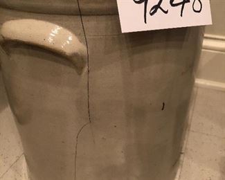 Lot 9248.  $50.00.  Buckeye Pottery Co., Macomb, IL - Crock #6 - has crack along the side  (1" Diam14"T)