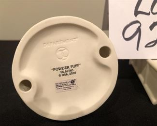 Lot 9251.  $42.00. 3 Dept. 56 Snowbabies " Powder Puff"; Snowbabies "Present Givings" (hand repaired) and Snowbabies "Gift Giving."   And speaking of gift giving, these Snowbabies make great gifts to collectors, teen girls thinking they are indeed cute, teachers and more!