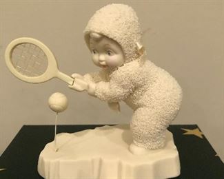 Lot 9252.  $48.00.  3 Snow Babies figurines from Dept 56: "Two Little Angels";" Candle with Penguins"; and "Served with Love".   Never too early to think of Christmas gifting and these sure would be great gifts!