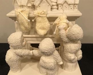 Lot 9253.  $94.00.  Dept 56 lot of 3 Snowbabies figurines: "Has Santa been here yet?" music box; "See You Next Year" and "Snuggle Up".
