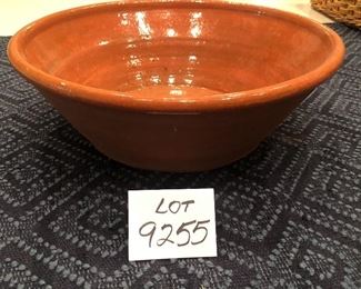 Lot 9255. $45.00.  Terra Cotta Flower Pot.  20.5" dia x 7" T   Nice to see a non-traditional Pot that has great looks!