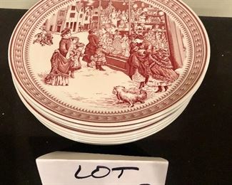 Lot 9268.  $40.00.  "Saint Nick" by Spode for Williams- Sonoma -  8 dessert plates.  Love this line of Spode!