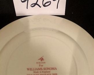 Lot 9269.  $30.00  Burleigh for Williams Sonoma"Twilight Passage" - 6 dessert plates.