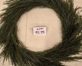 9288.  $40.00.  Two Balsam Christmas wreaths.  Faux greenery used in these wreaths has an amazingly natural look.  