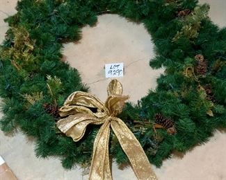 Lot 9290.  $120.00.  Large, lighted Christmas wreath.  55" diameter