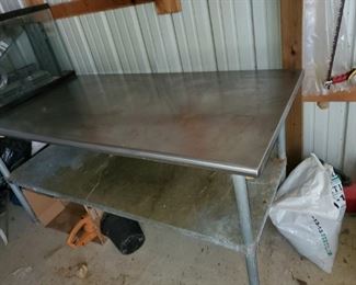Stainless prep table