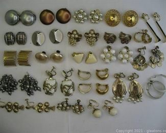 Costume Clip On Earring Lot