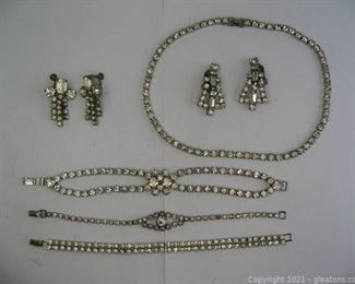 Vintage Rhinestone Jewelry Lot