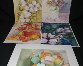 24 Flower Inspired Watercolor Paintings