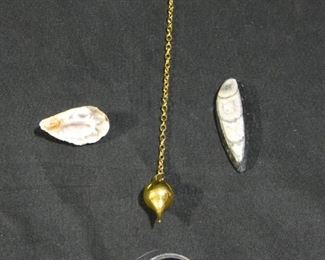Chakra Om Pendulum, Fossils & Healing Stones