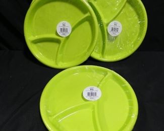 BRAND NEW Green Plastic Cups, Bowls, and Plates