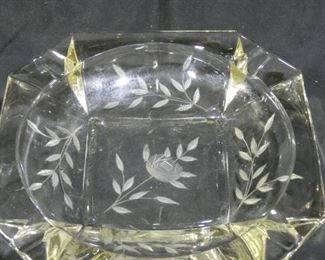 Vintage Clear Glass Bowls, Basket Vase, & More