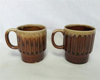 Brown Drip Glazed Mugs