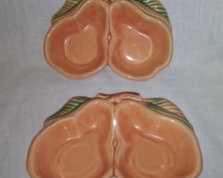 California Pottery Pear Dishes