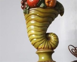 Ceramic Cornucopia Fruit Lamp