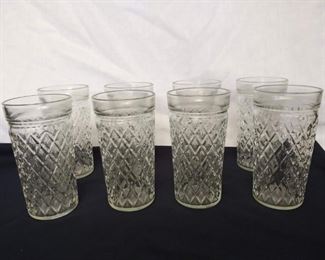 Clear Glasses with Diamond Design