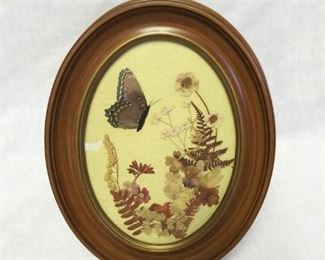 Dried Flowers in Oval Frame