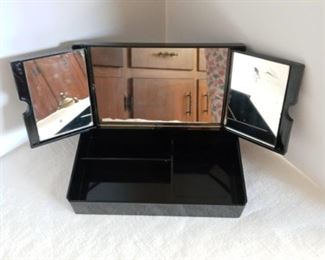 Enameled Jewelry Box with Mirror