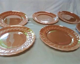 Fire King Orange Plates