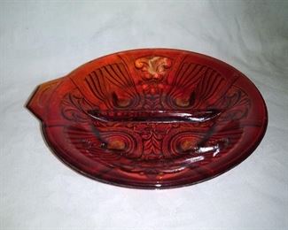 Footed Divided Glass Dish