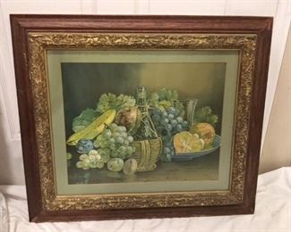 Fruit Art in Ornate Frame