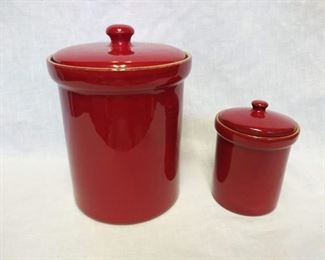 Glazed Pottery Canisters