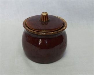 Hull Canister with Brown Drip Glaze