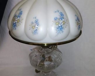Lamp Glass Shade with Flower Design