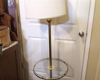 Pole Lamp w Glass Shelf