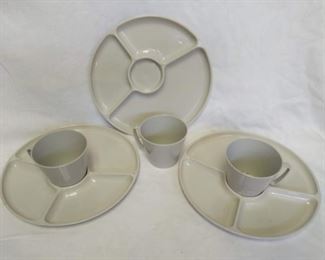 Tan Plastic Luncheaon Plates