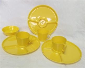 Yellow Plastic Luncheon Plates