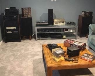 Tv stand various fun items