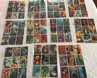 Marvel super hero trading cards