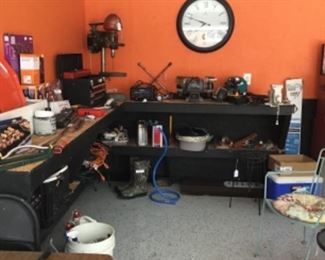 Tools , homecraft drill press, bench grinder