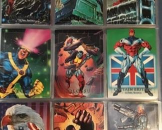 Marvel superheroes trading cards