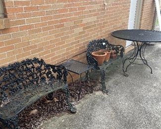 Cast iron outdoor furniture