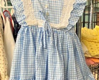 Vintage Blue & White Childs Dress