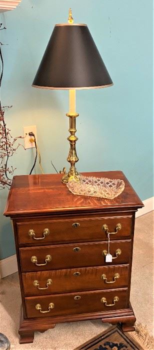 Candle Lamp and Chippendale Style Chest by Statton, one of two Chests