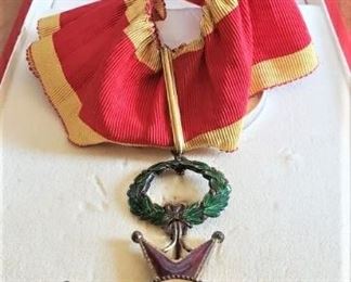 Order of St Gregory, the Great Medal with ribbon and Large Pin Medalion - Both worn with dress uniform