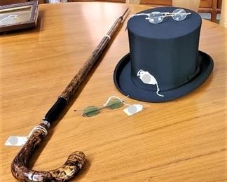 Vintage Top Hat from Christie's London and Cane