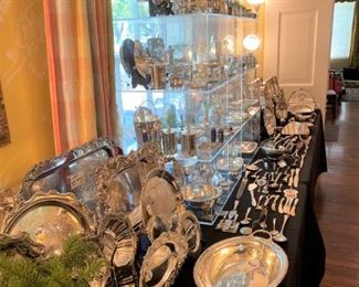 We have 18 feet of sterling and Victorian silver plated items