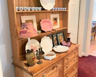 Pine dresser with fun stuff we all need!