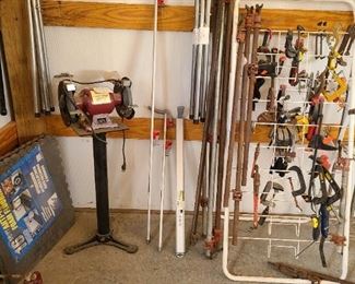 Grinder, pipe clamps, clamps of all kinds