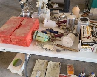 More paint equipment.   Floor sanding sheets 